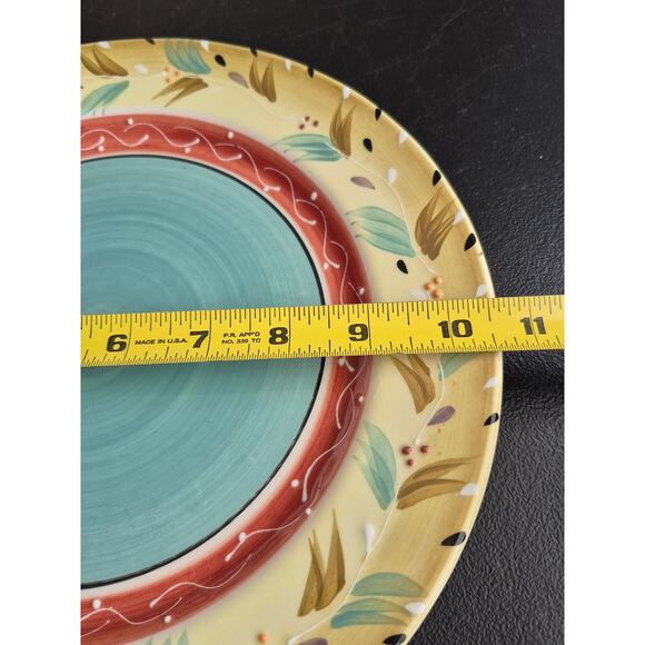 Vtg Rare Y2K Ole by Block Nancy Green Dinner Plate MCM 10.75 Raised - Picture 10 of 10